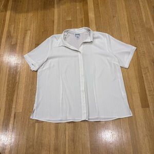 Joanna Textured White Blouse